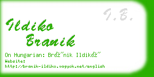 ildiko branik business card